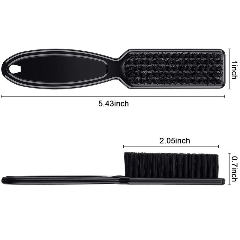 Patelai 2 Pcs Black Barber Blade Cleaning Brush for Clipper Cleaning Nail Cleaner Styling Brush for Fades Tapers Trimmer Manicure Salon