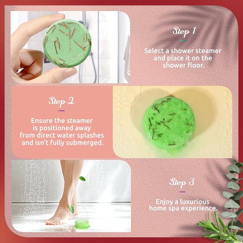 Shower Steamers Aromatherapy - 8 Pack Shower Bombs with Natural Essential Oils, Birthday Gifts for Women Self Care Relaxation Home SPA Stress Relief, Gifts for Girlfriend Teacher Womens Christmas Gift