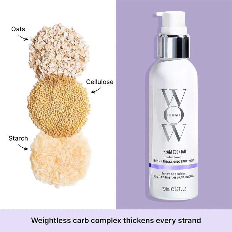 COLOR WOW Dream Cocktail Leave-in Treatment - Carb Infused for Thick, Full Hair | Heat Protection