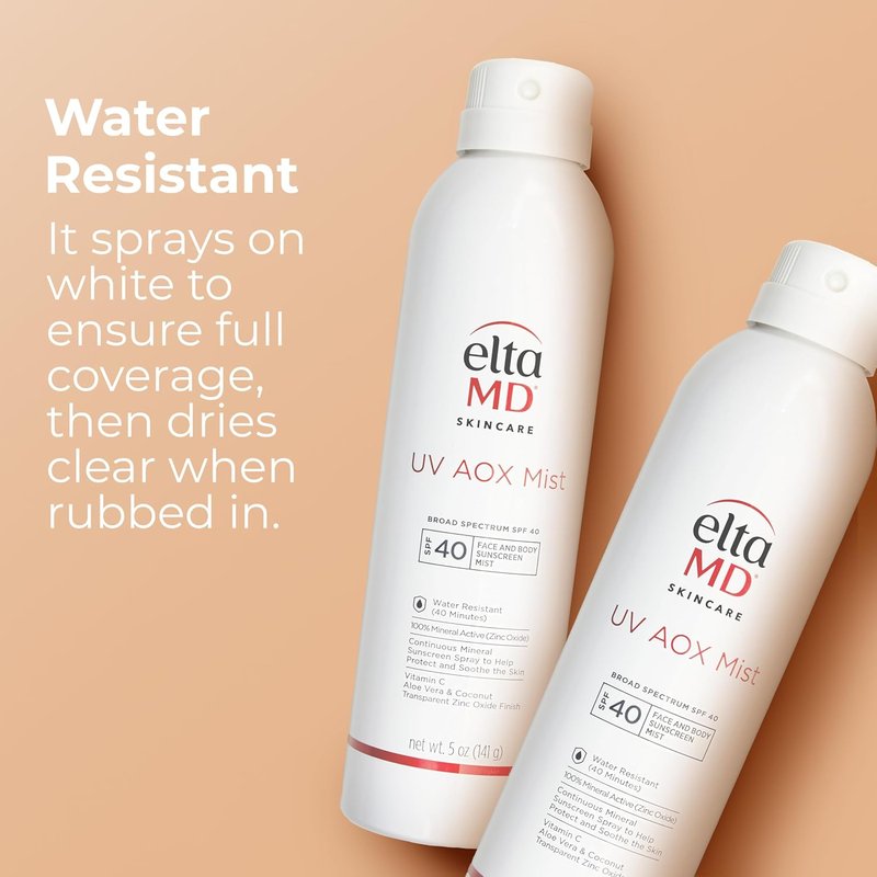 EltaMD UV AOX Mist - Hydrating Mineral Sunscreen Spray for All Skin Types | 3.4 Oz