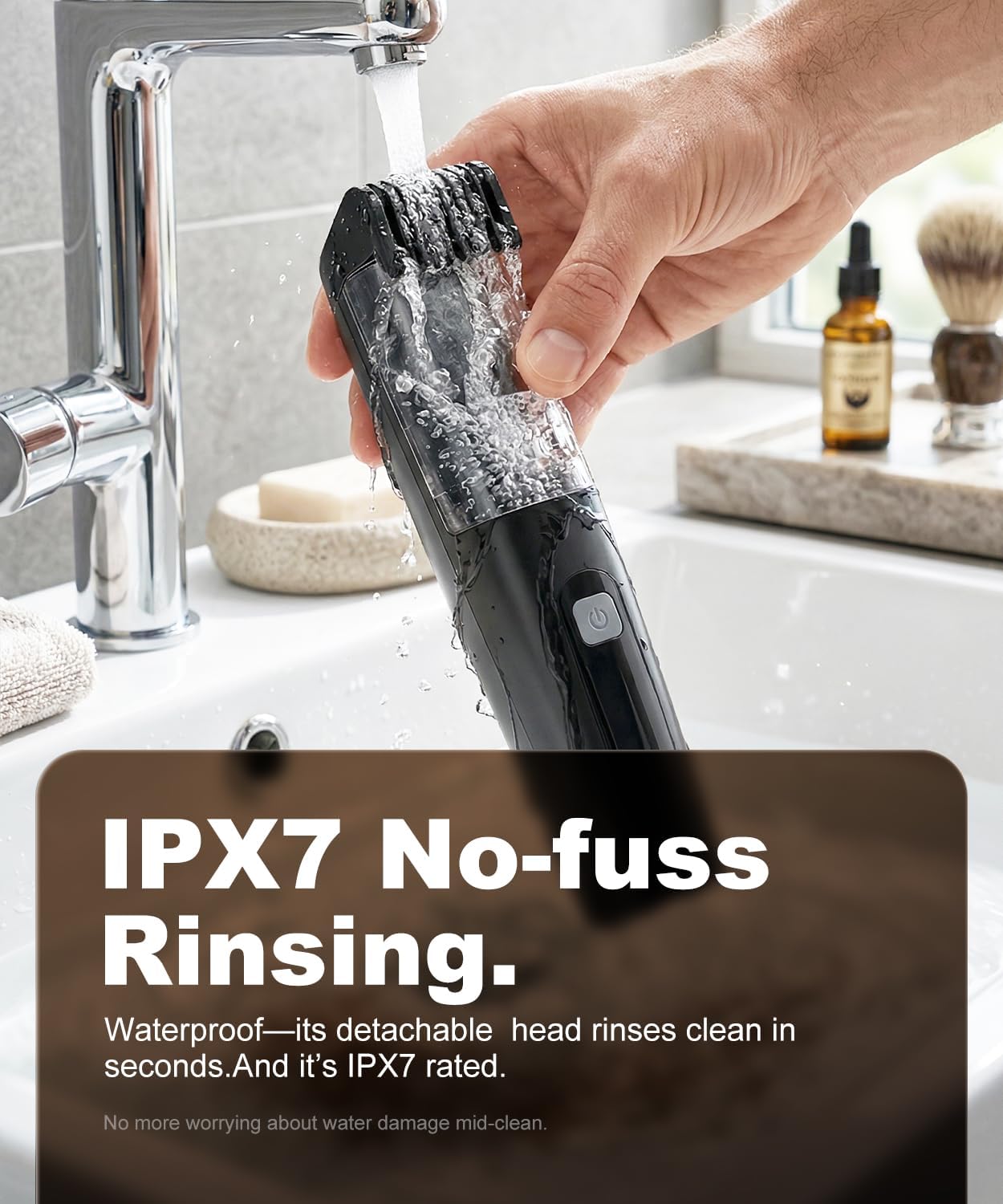 Skiennix Vacuum Beard Trimmer - No Mess Trimming with 40 Lengths, Waterproof, LED Display, USB-C Grooming Kit