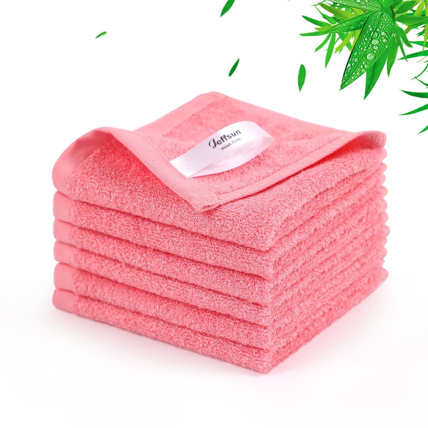 Baby Washcloths 6 Pack, 10x10 inch Heavenly Soft Pink Wash Cloths for Face and Body, Gentle & Safe Face Towel on Sensitive Skin, Baby Essentials Bath Shower Gifts for Girl Infant Kid Toddler Children