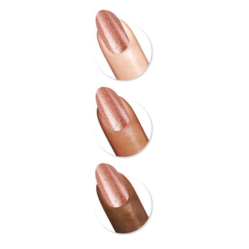Sally Hansen Chrome Top Coat - Quick Dry, Long Lasting, Streak-Free Shine | Copper Crush Metallic Nail Polish