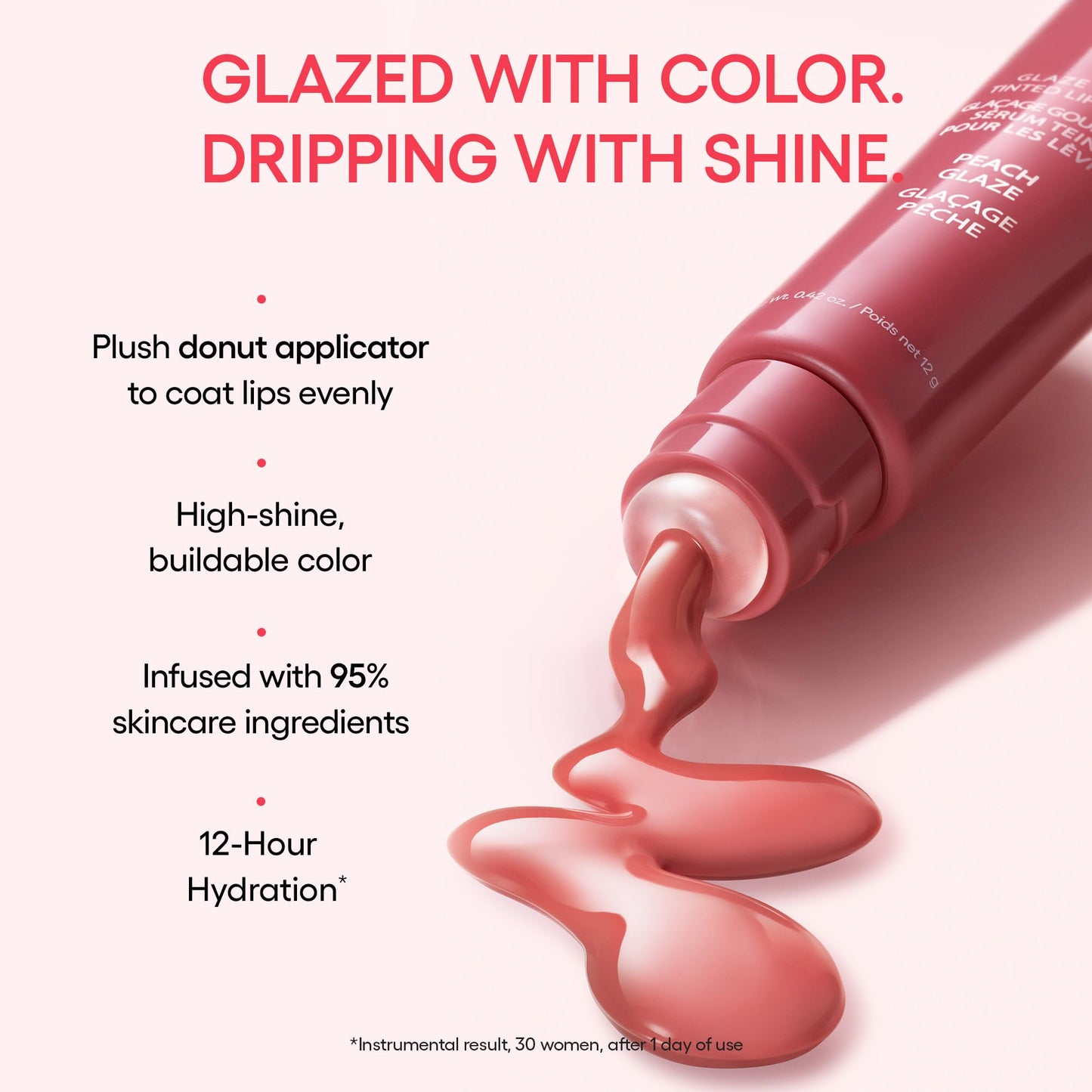 LANEIGE Glaze Craze Tinted Hydrating Lip Serum, for Glossy, Nourished Lips with Plumping Polypeptides, Chocolate Frosting