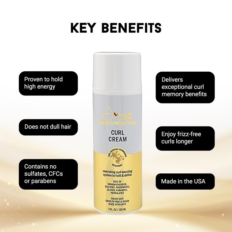 Joyce Giraud Curl Cream, Frizz-Free Flexible Hold & Definition, Nourishing Curl Boosting System, 5 oz
