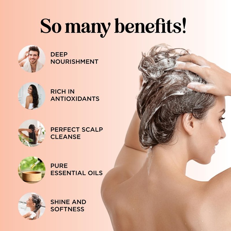 Biotin & Batana Oil Shampoo - Volumizing Formula for Thinning Hair with Onion, B Vitamins & Argan Oil | 16 Fl Oz