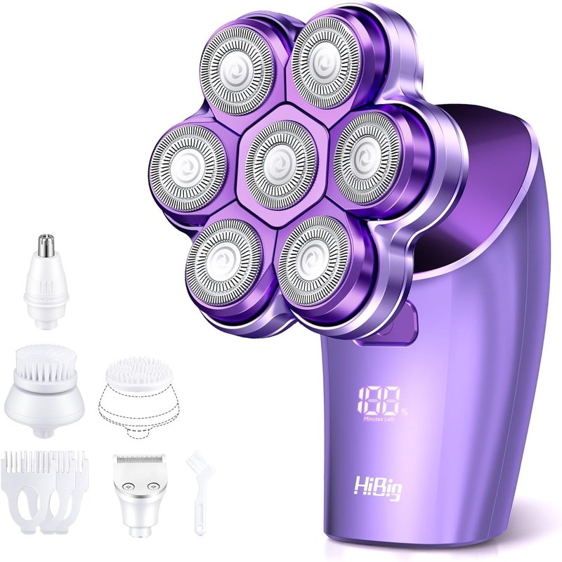 Skiennix Electric Razor for Women - 5-in-1 Rechargeable Body Shaver | IPX7 Waterproof, Violet