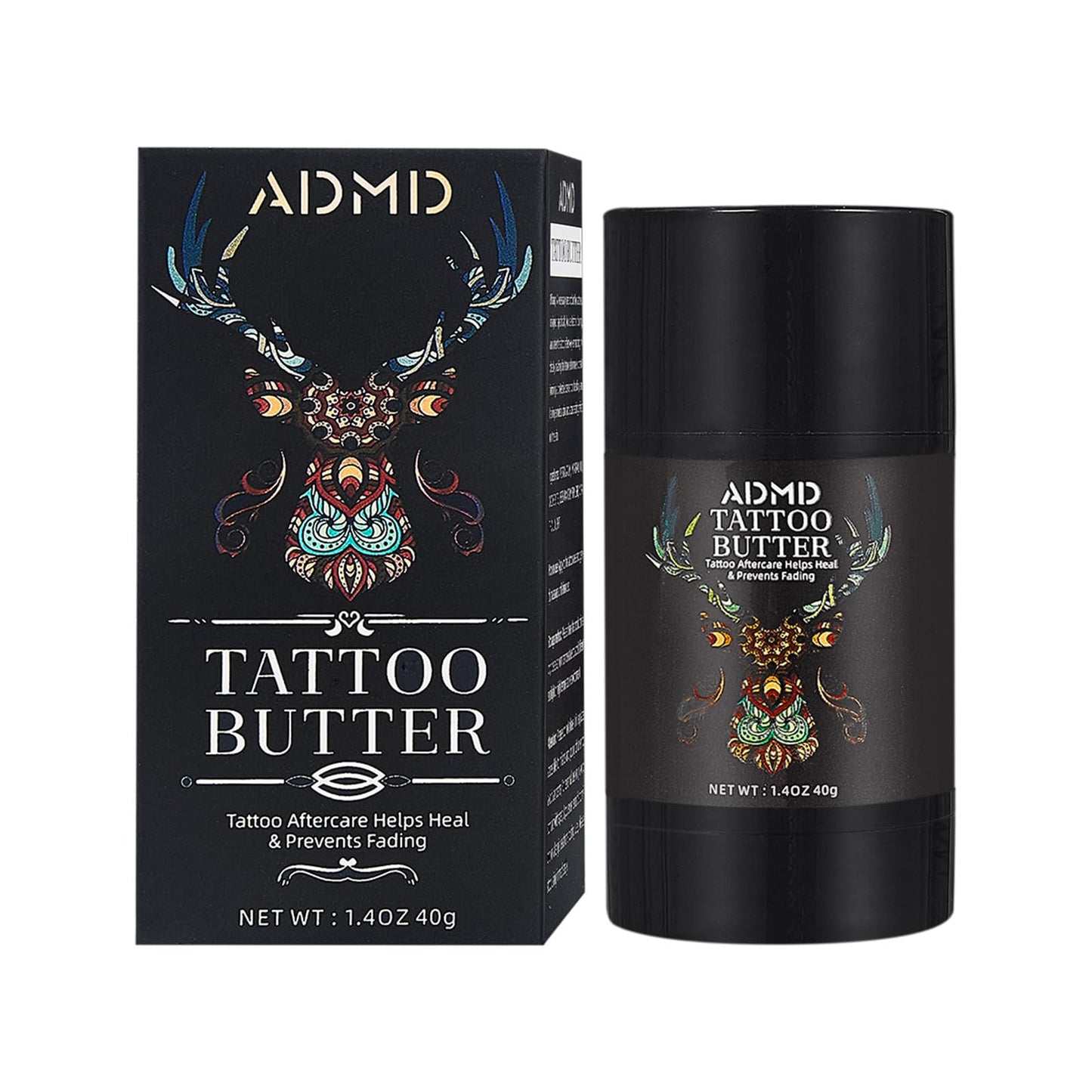 Tattoo Care Balm, Aftercare Butter for Tattoos - Color Enhancing Moisturizer to Keep Ink Bright, Soothes & Protects Skin, 40g /1.41oz