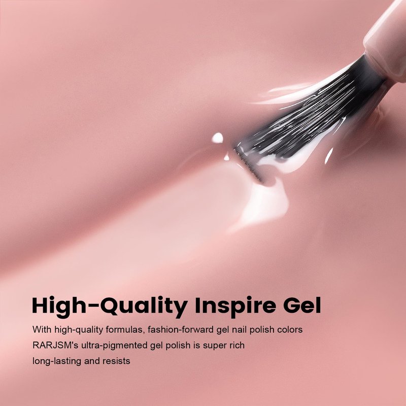 RARJSM Nude Gel Nail Polish Gray Mauve Pink Neutral Skin Tone Sheer Jelly Gel Polish 1PC 15ml Single Bottle Cream Transparent Pink Nail Gel Polish Soak off UV LED Cured for Home Salon DIY Manicure