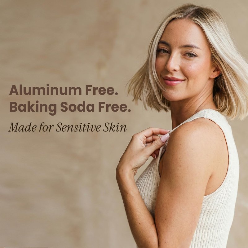 Aluminum Free Deodorant for Women – USA Made Natural Magnesium Deodorant with 55% Organic Ingredients, Baking Soda Free, Long-Lasting All-Day Odor Protection, Non-Irritating for Kids & Sensitive Skin