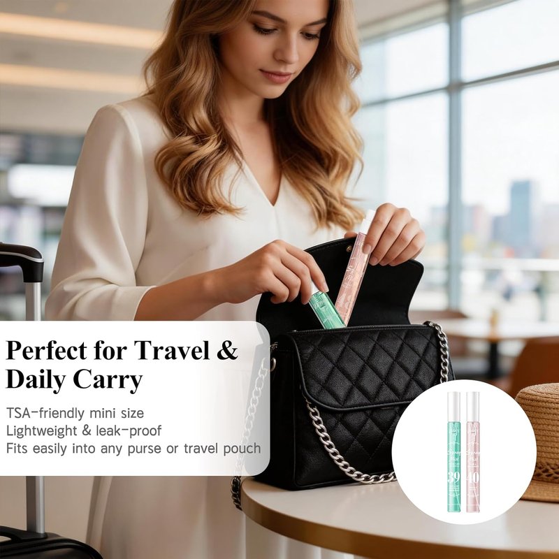 Hair Perfume Fragrance Mist, Perfume for Women, Travel Size Perfume Set with 10 Scents, Long-Lasting Fresh Fruity Spray, Ideal Gift for Christmas, Valentine’s Day, Mother’s Day