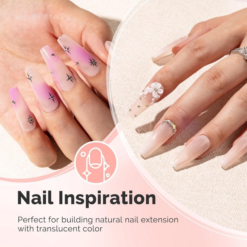 Nail Builder Gel - Thickening Soak Off UV Gel for Nail Extensions | Nude Color, Ideal for Nail Art Design