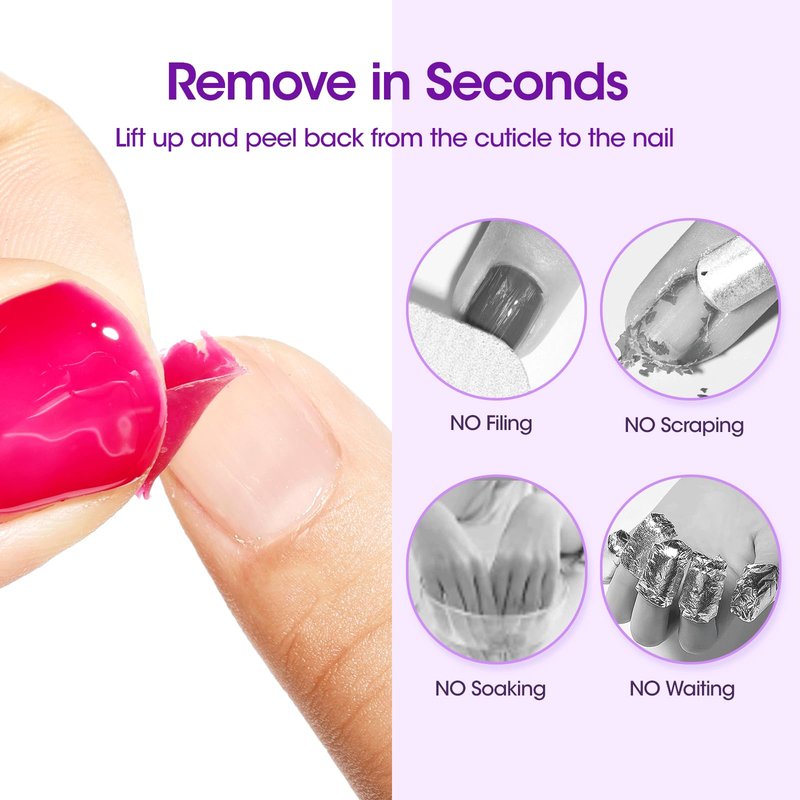 GELLEN Peel Off Base Coat, 18ml Peelable Gel Base Coat for Gel Nail Polish, UV LED Lamp Needed Clear Nail Polish without Soaking for Take off Nail Practice Beginners