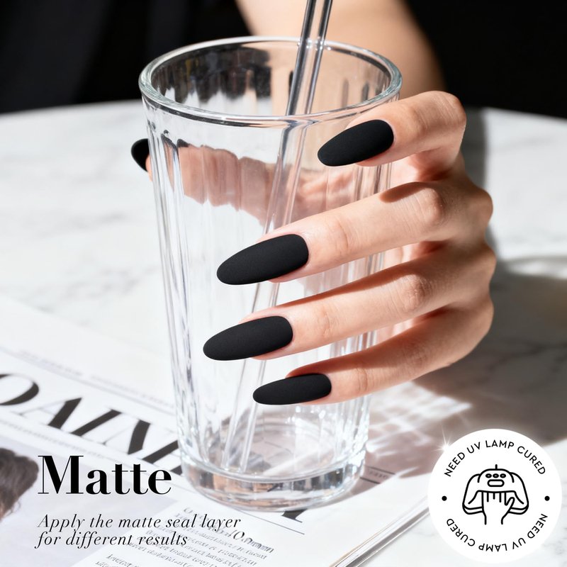 AZUREBEAUTY Black Gel Nail Polish 18ML – Classic Black High Pigment Opaque Soak Off UV/LED Gel Polish, High Gloss Solid for Nail Art, DIY Manicure & Salon Use