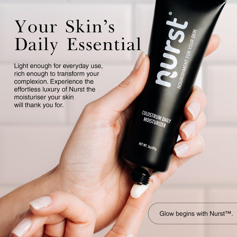 Nurst Colostrum Daily Face Moisturizer - Lightweight Hydrating Cream with Natural Citrus Scent - Daily Facial Moisturizer for All Skin Types - Niacinamide Hyaluronic Acid 0.5 Fl oz.
