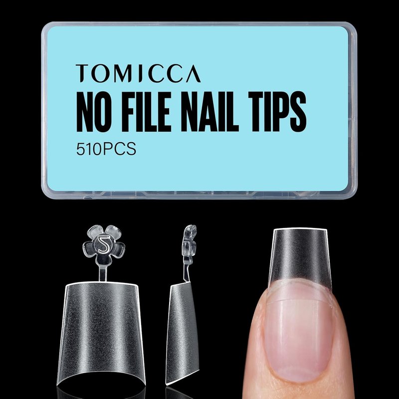 Short Coffin Nail Tips - 510Pcs Acrylic Half Cover | 12 Sizes, Matte Gel for Beginners & Pros