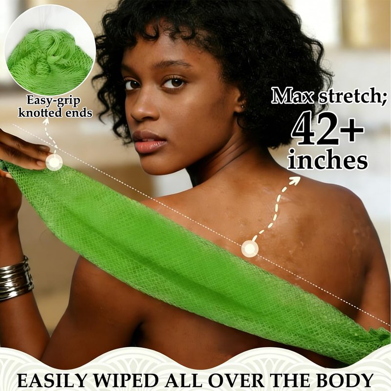 African Net Sponge Authentic, Bath Sponge Exfoliating Net Sponge Washcloth Body Scrubber, Bath Accessories for Women, 3 PCS