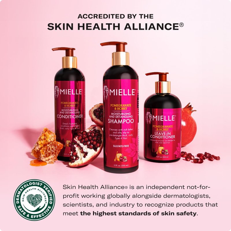 Mielle Organics Pomegranate & Honey Leave-In Conditioner + Honey Curl Smoothie Bundle
