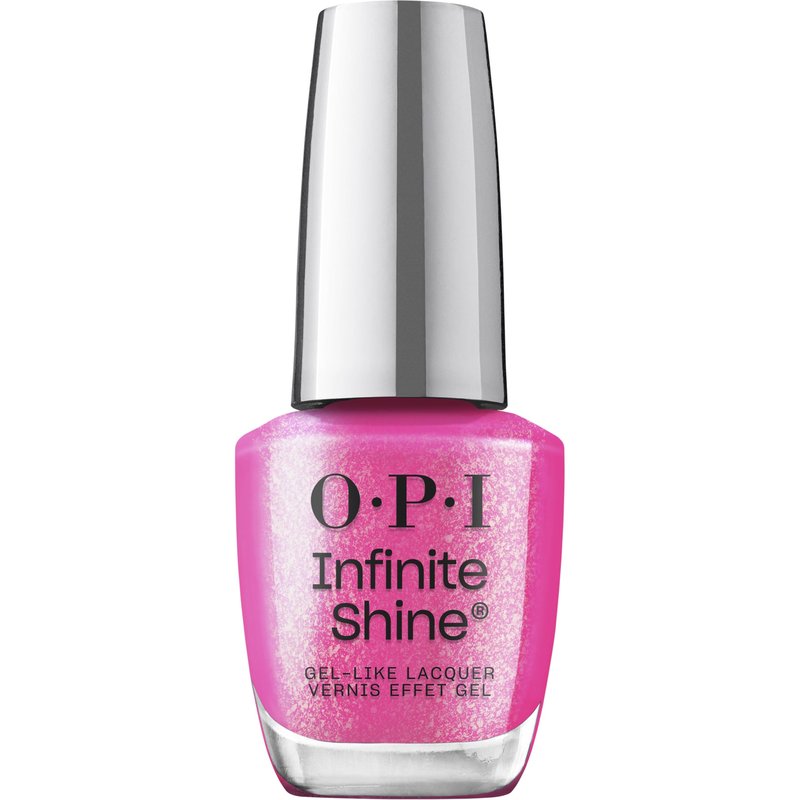 OPI Infinite Shine I’m Not Really an Influencer | Semi-Sheer Bright Neutral Pink Fuchsia with Glitter Long Wear Nail Polish | The New OPIcons Collection | Spring 2026