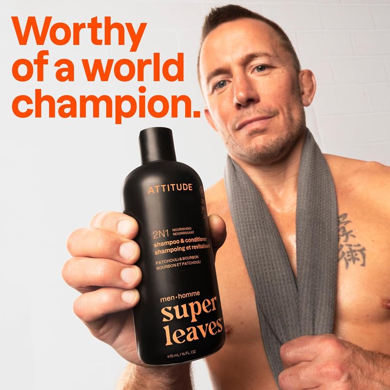 Men's 2-in-1 Shampoo and Conditioner - Nourishing Formula for Dry Hair & Scalp | 14 Fl Oz, EWG Verified, Natural Ingredients