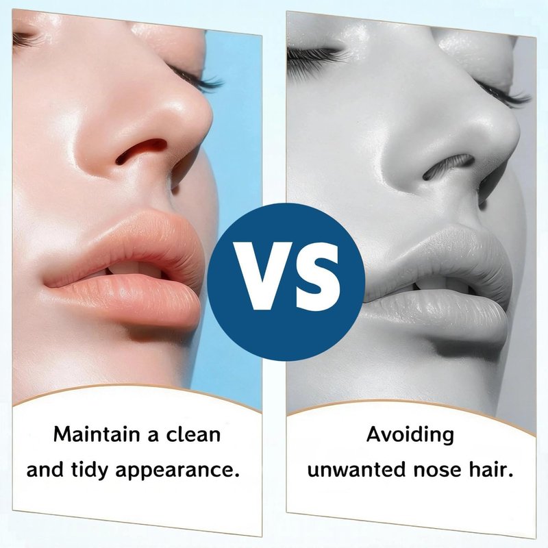 Nasal Hair Cutter - 2-in-1 Nose Hair Trimmer with 360° Rotating Blade | Washable Grooming Tool for Men & Women