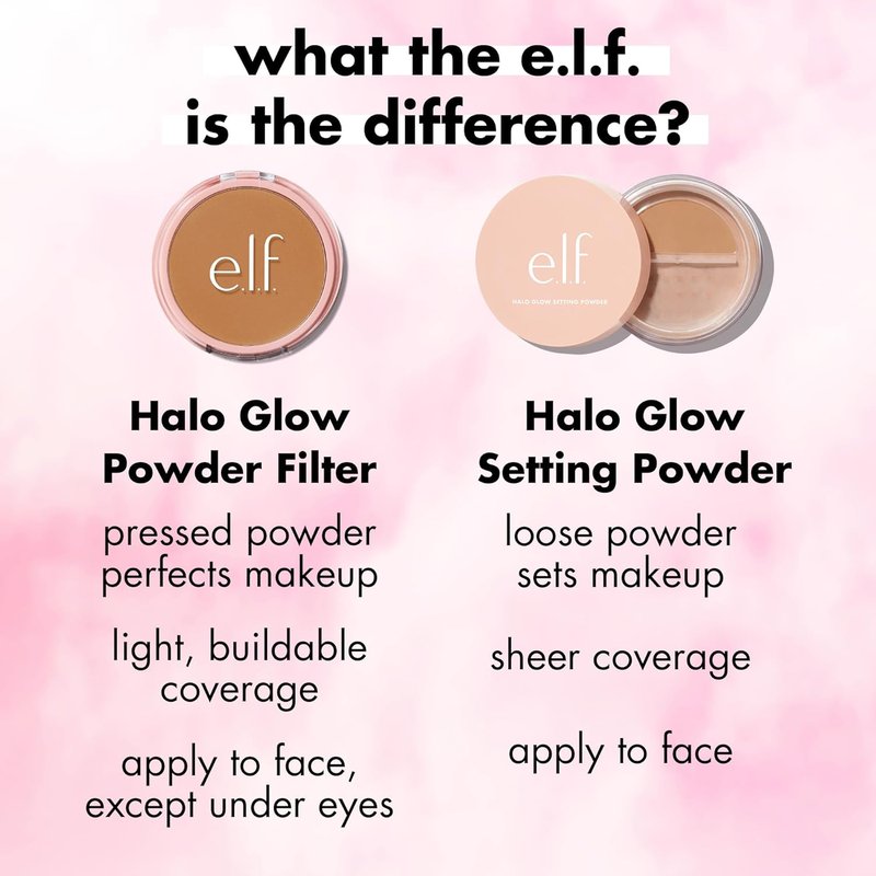 e.l.f. Halo Glow Powder - Ultra-Fine Finishing Powder for Smooth Pores & Fine Lines | Vegan, Deep Warm Shade