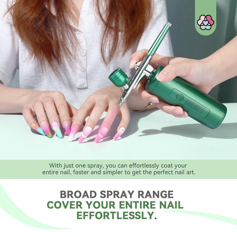 SAVILAND Airbrush for Nails Kit: Professional Cordless AirBrush Kit Portable Fast DIY Makeup Gel Nail Polish Nail Supplies for Nail Decorating French Nail Painting Nail Art Nail Tech Must Have