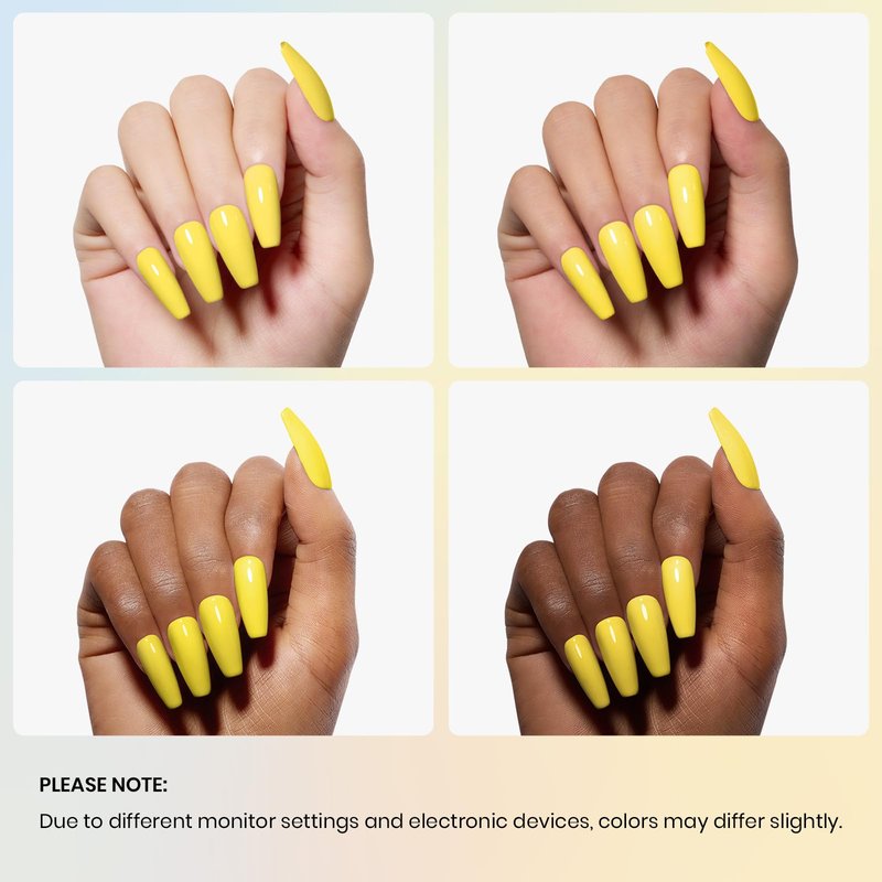 beetles Gel Polish, 15ml Canary Yellow Color Gel Polish Soak Off LED Nail Lamp Gel Polish Nail Art DIY Home Manicure Salon Gel 0.5OZ
