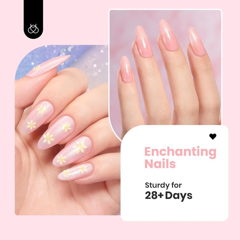 Beetles Base Color Gel Nail Polish Set – 6 Colors Nude Gel Polish, 5 in 1 Builder Rubber Base Coat, Self Leveling Soak Off U V LED Lamp Cure Strengthening for Natural Nails and French Manicure