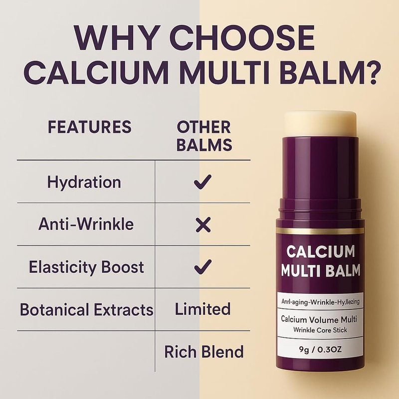 3Pcs Cemenrete Calcium Volume Multi Balm, Calcium Volume Multi Balm, Collagen Moisturing Stick, Intensive Repair & Moisturizing Cream, Firming Skin, Suitable for Face, Eyes & Neck