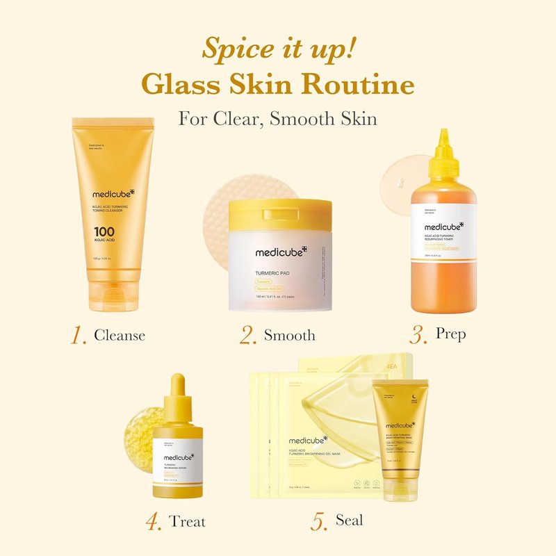 Medicube Kojic Acid Turmeric Smoothing Toner - Lightweight Formula for Even Skin Tone & Texture | 8.45 fl. oz