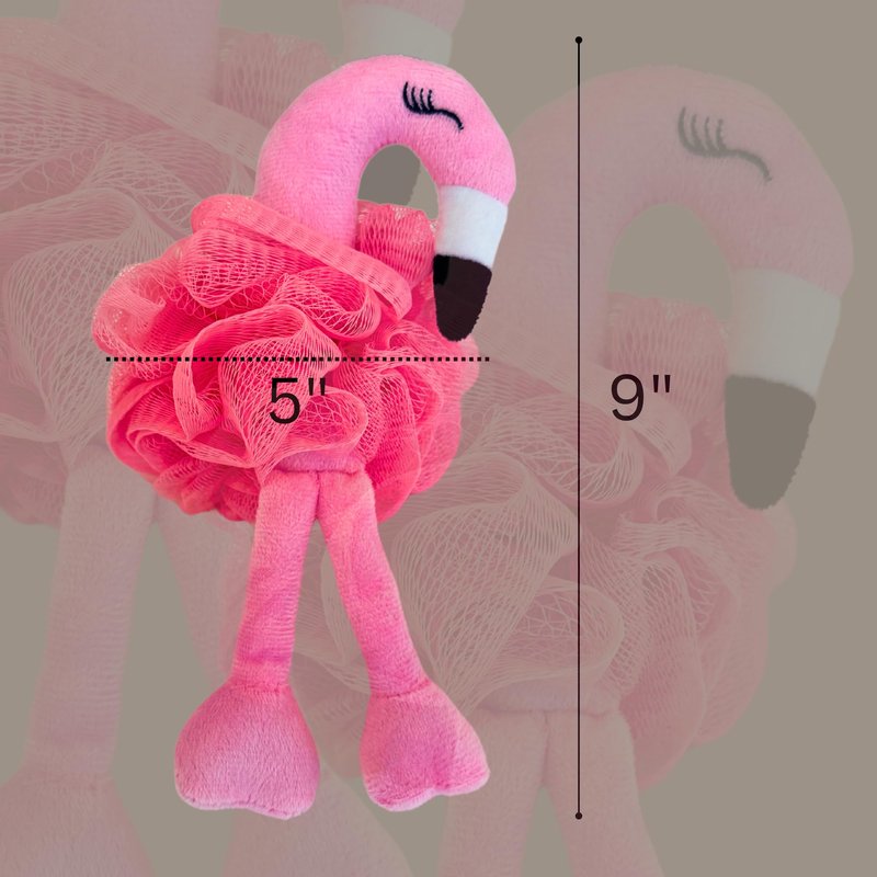Cute Bath Sponge - Colorful Character Shaped Mesh Body Pouf, Gentle Shower Sponges