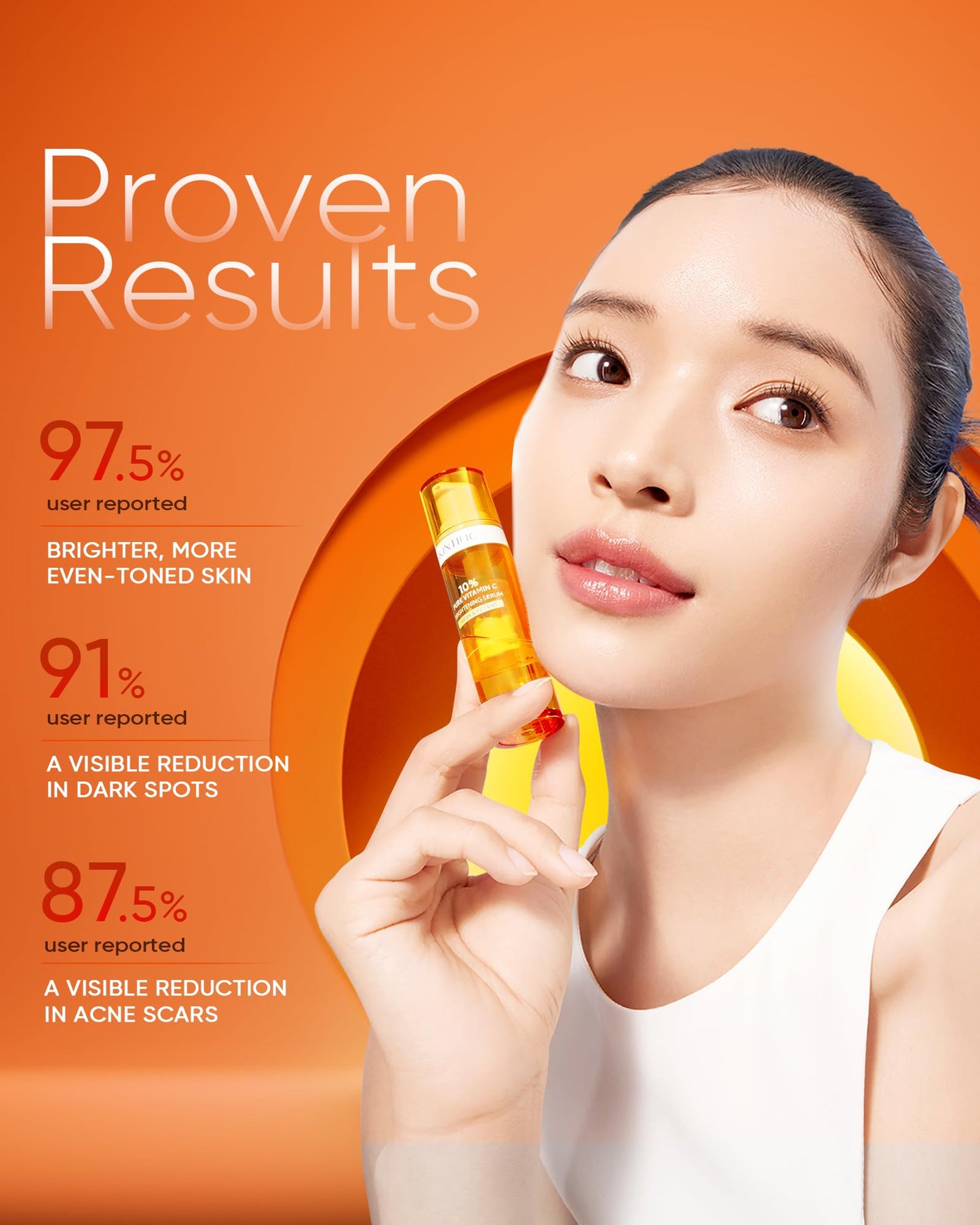 SKINTIFIC Dual-Chamber Fresh Vitamin C Brightening Serum for Face, 10% Pure Vit C Powder Serum, Dark Spot Corrector, Oxidation-Proof with UV Shield