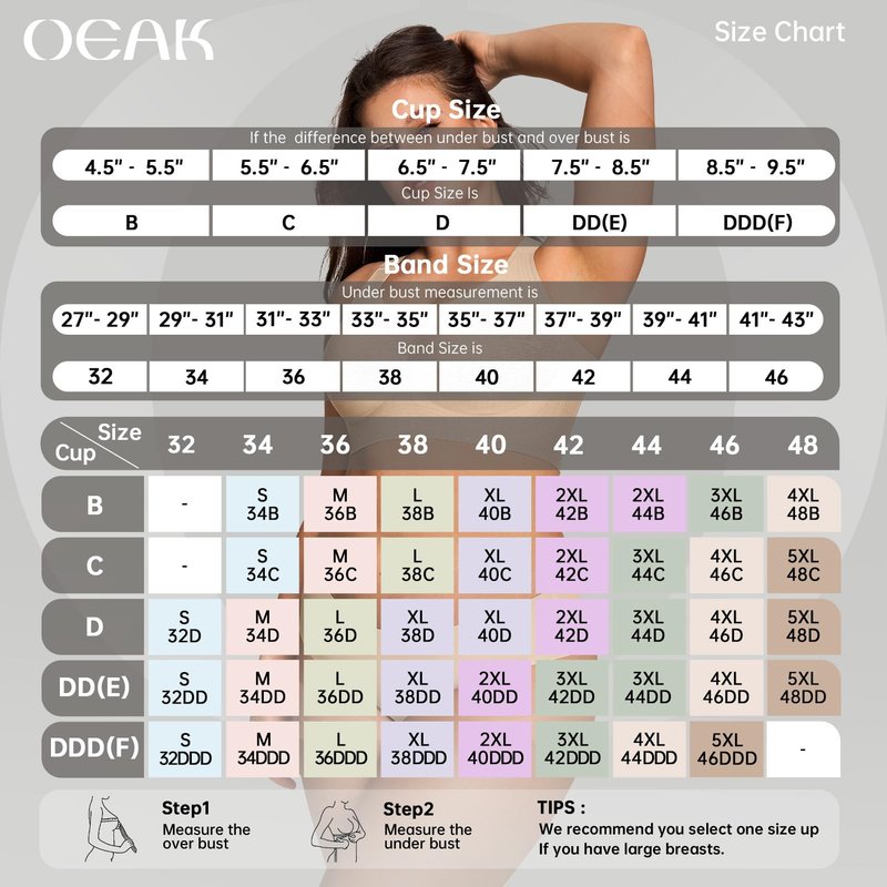 OEAK Womens Wireless Jelly Bra Plus Size Supportive Seamless Bras Full Coverage Push Up Comfortable No Underwire Tshirt Bras Creamy Beige XL