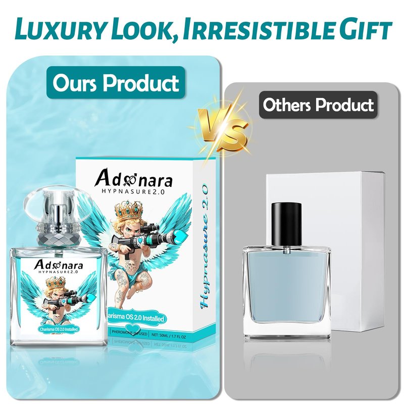 Adonara Hypnasure 2.0 Pheromone Cologne for Men – 2025 Upgraded Formula Perfume for Men's EDP Fragrance, 12-Hour Long-Lasting Scent, Premium Gift Box, 1.7 Fl Oz