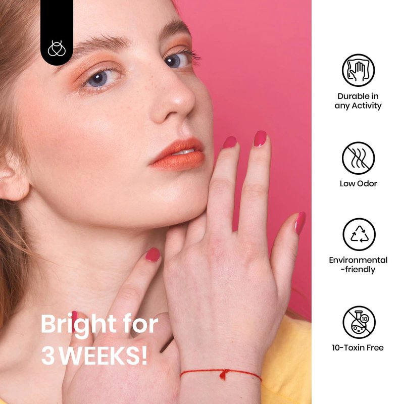 Beetles Pink Gel Polish - Strawberry Cocktail 15ML/0.51Fl Oz, Light Pink Gel Nail Polish, Soak Off UV LED Lamp Nail Art, Long-Lasting Manicure Salon DIY Home Summer Nails