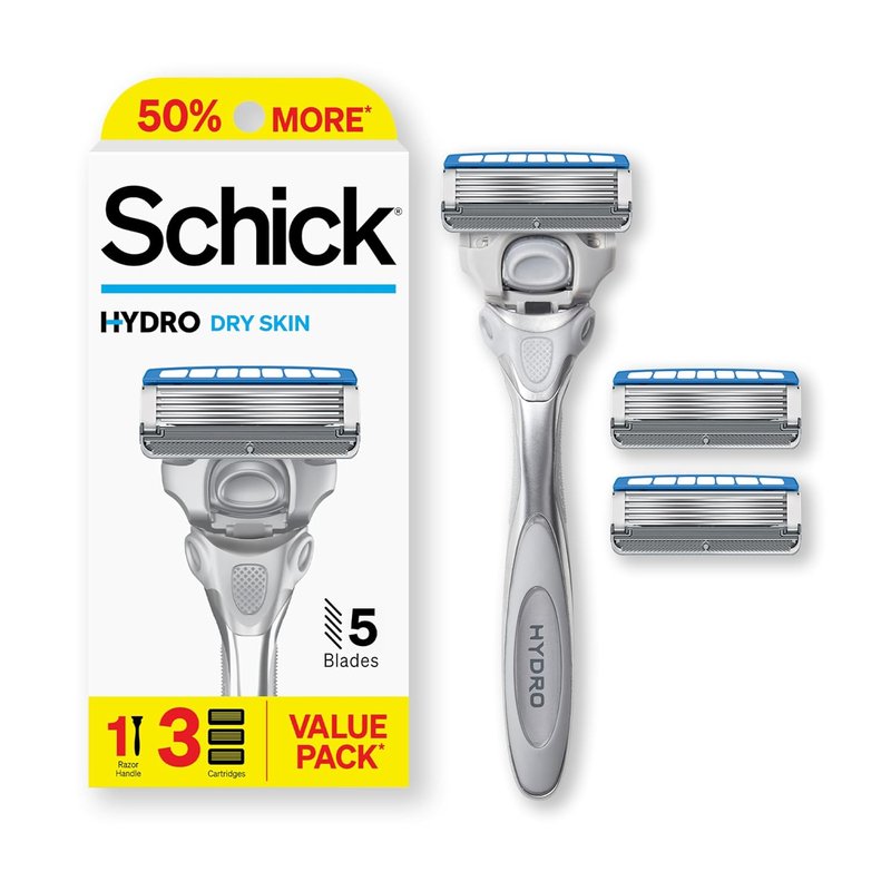 Schick Hydro Razors for Men - Advanced Hydration with 3 Blade Refills | Precision Shaving System
