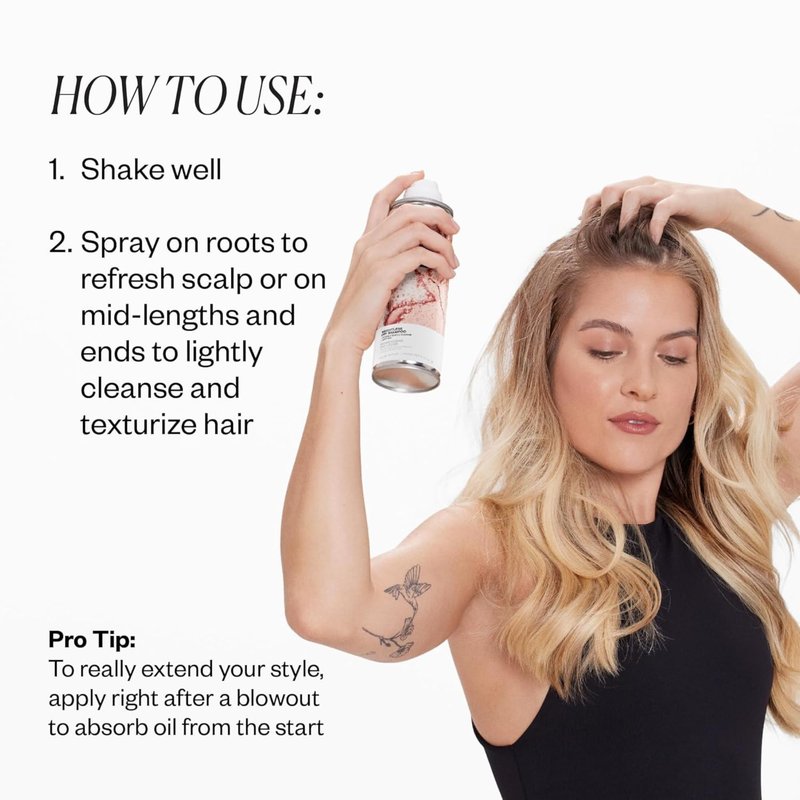 IGK JET LAG Invisible Dry Shampoo Spray | Refreshes Hair Between Washes + Absorbs Oil | Weightless, No White Residue, Soft Finish | Vegan + Cruelty Free | 6.3 Oz