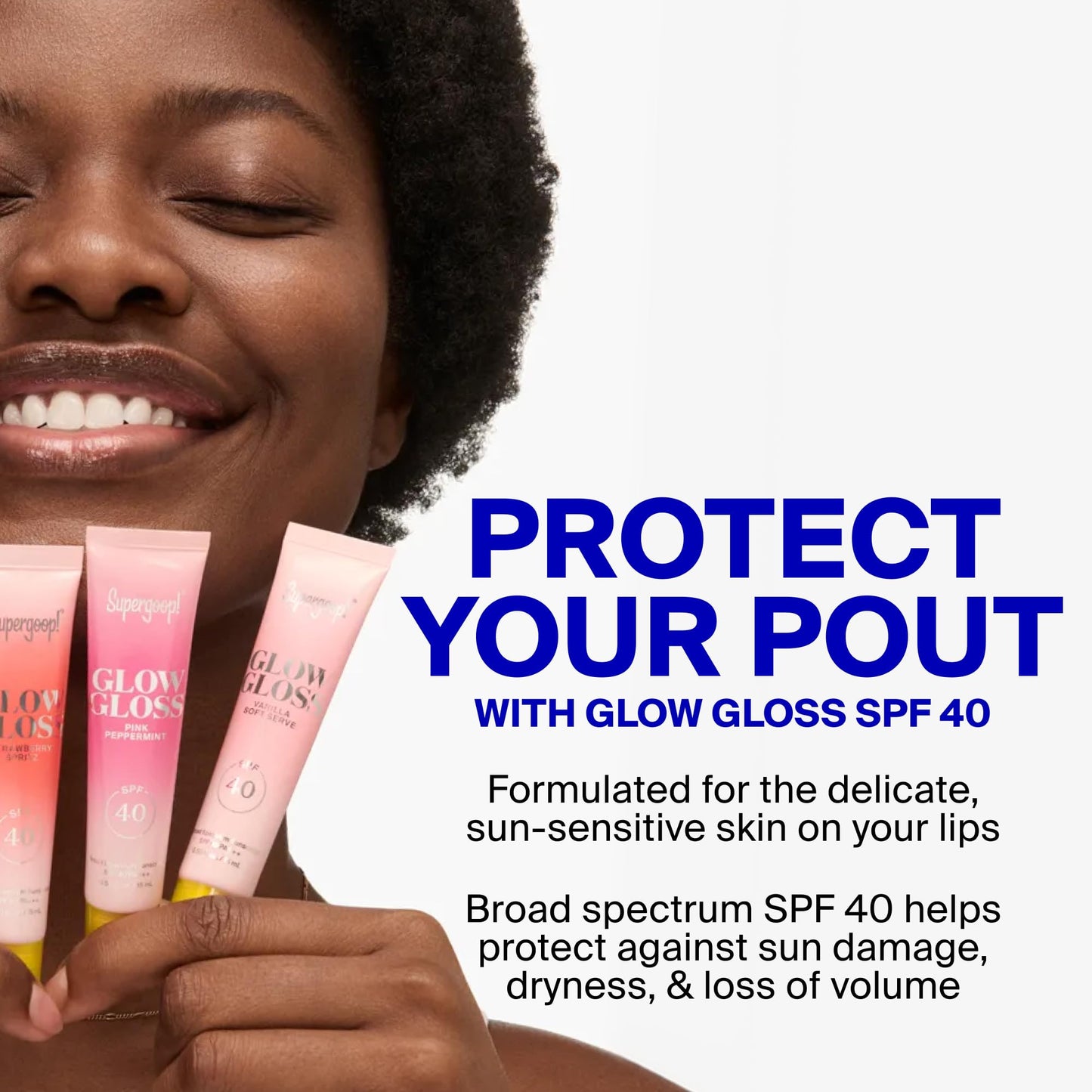 Supergoop! Glow Gloss SPF 40 Lip Balm, Strawberry Spritz (Fruity Berry Flavor, Sheer Coral Tint) - Broad Spectrum Protection with a Non-Sticky, High-Shine Finish - 0.5 fl oz