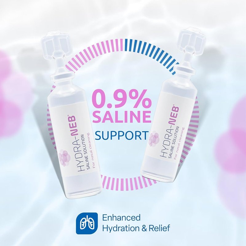 0.9% Saline Solution - Sodium Chloride Nasal Irrigation & Moisturizing for All Ages | 125 ml