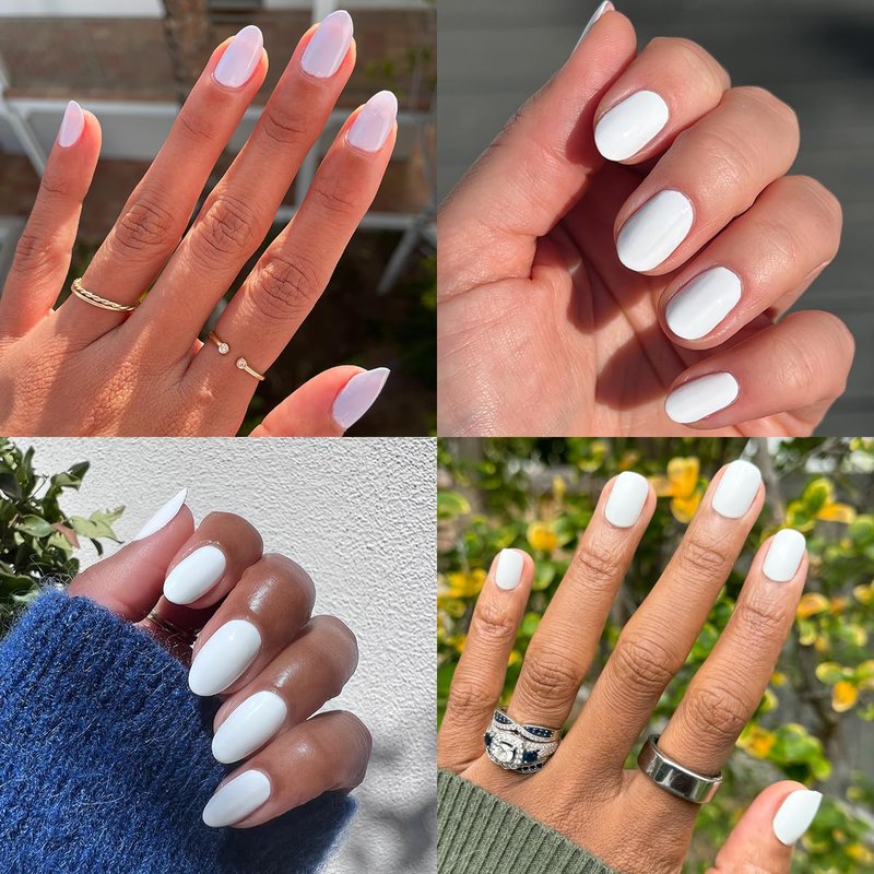 Olive & June Quick Dry Nail Polish - Swan Opaque White | Vegan, Smudgeproof & Lasts Up to 5 Days
