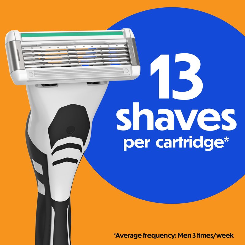 BIC Flex 5 Trim and Shave Men's Grooming Kit, 3-in-1 Beard Trimmer, Razor & Precision Edger, No Battery or Charging Required, 5-Blade Shave, Face & Body, 3 Cartridges + 6 Trimmers