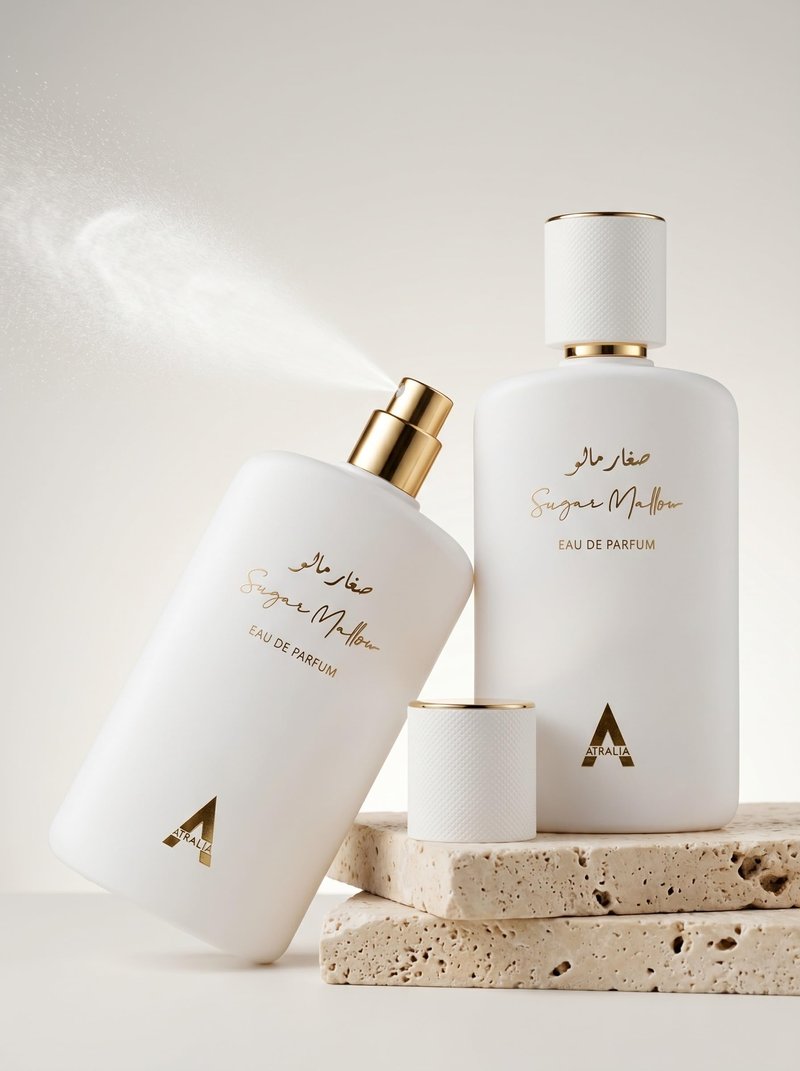 Atralia Sugar Mallow Eau de Parfum 100ml | Sweet Marshmallow, Strawberry & Vanilla Perfume for Women | Long Lasting Gourmand Fragrance with Candy Sugar & Musk