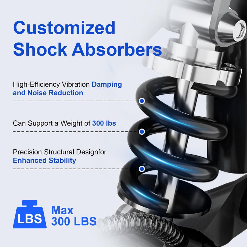 BlessReach 350 Lbs Capacity Foldable All Terrain Knee Scooter Walker - Economical Foot Injury Crutch Alternative - Black