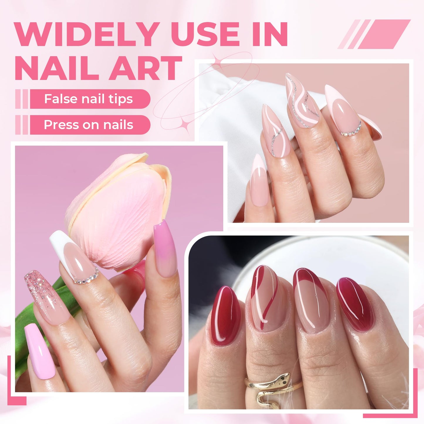 UNA GELLA Super Strong Nail Glue for Press On Nails: 20g, Soft Gel Nail Tips No Lamp Need, Fast-Curing, Long Lasting, Semi Solid Gel Nail Glue for Fake False Acrylic Nails