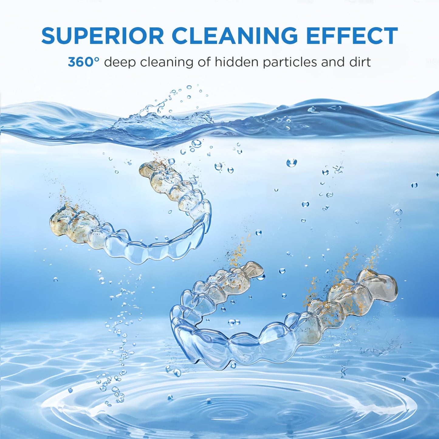 Dental Ultrasonic Retainer Cleaner Machine: 45kHz Dental Cleaning Pod with Digital Timer & 200ML, Cleaning for Dentures, Mouth Guards, Aligners, Night Guards, Braces, Toothbrush Heads & Jewelry, Pink