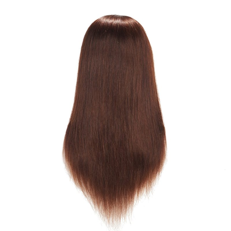 Human Hair Mannequin Head for Cosmetology Training - 20"-22" with Clamp Holder