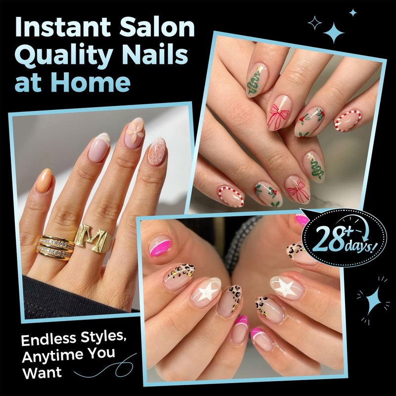 Almond Nail Tips - 360pcs Soft Gel Pre-Shaped Acrylic XS Fake Nails | Half Matte Full Cover Clear Press-On Tips for Home DIY Manicure