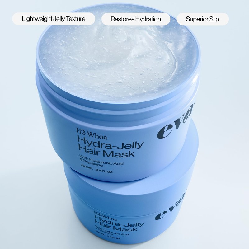 Eva NYC Hydrating Hair Mask for Long-Lasting Hydration - Infused with Hyaluronic Acid and Squalane - Lightweight Hair Treatment for Dry Hair - Jelly Texture Hydrating Mask - Jasmine Scent - 8.4 fl oz