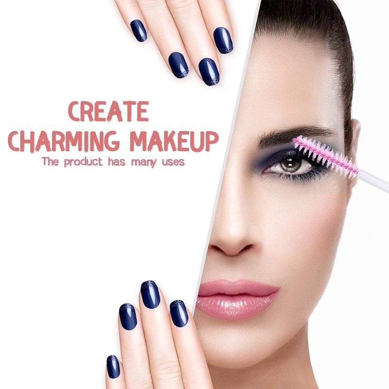 Eyelash Brush Set - 10pcs Lash Wands for Makeup & Eyelash Extensions | Diamond Color Cleaning Tools